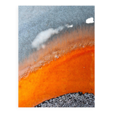 XXL Mid-Century Modern grey and orange ceramic table lamp Carstens Tönnieshof