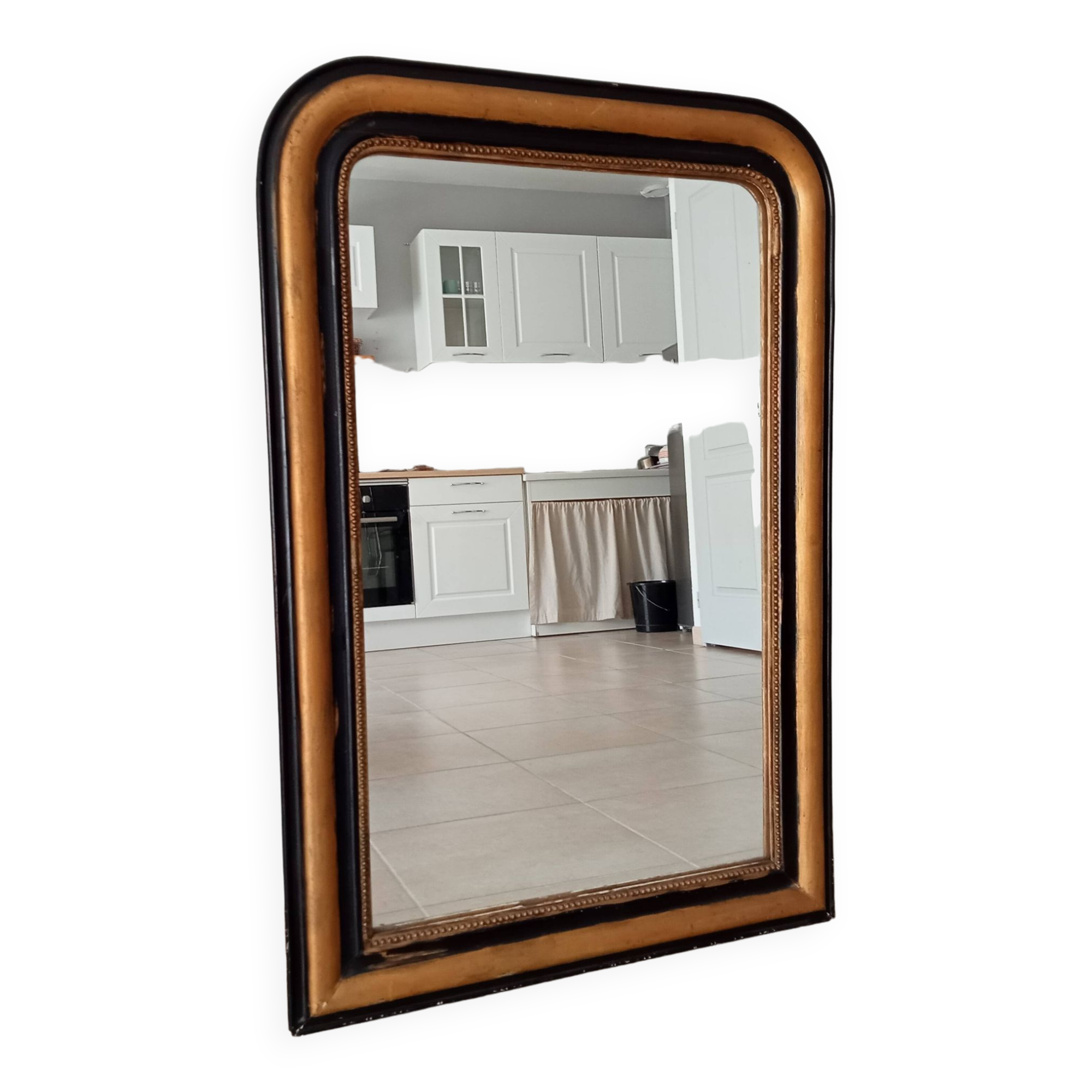 Louis Philippe mirror 105*71cm in wood and stucco 19th century