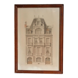 Lithograph board architecture ordinary brick