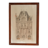 Lithographie planche architecture la brique ordinaire