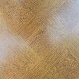 Louis XV coffee table in oak and cherry marquetry.