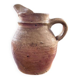 Raw stoneware pitcher