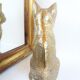 Golden brass cat
