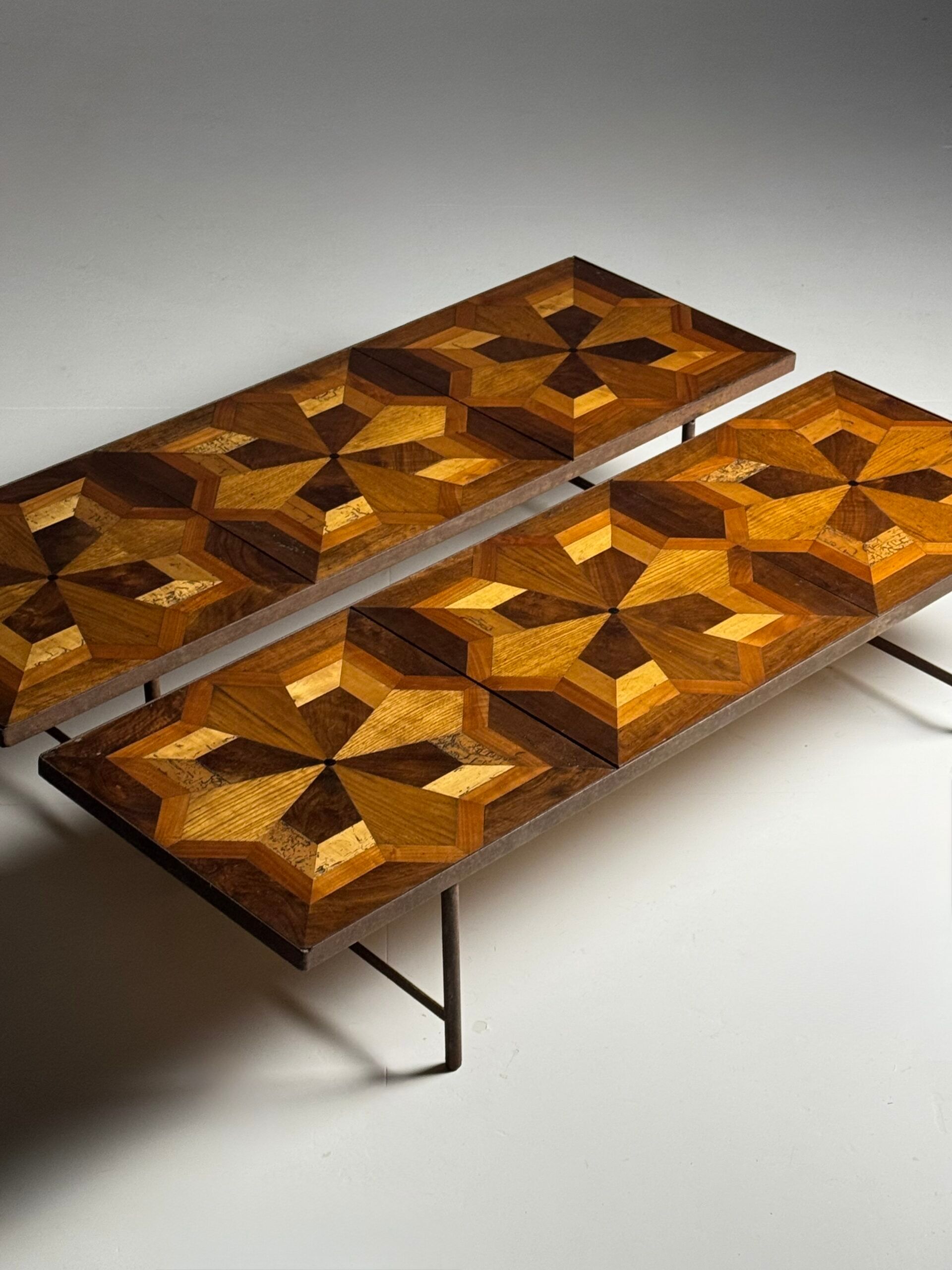 Tables basses en marqueterie (ensemble) 19e siècle