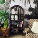 Rattan bookcase shelf