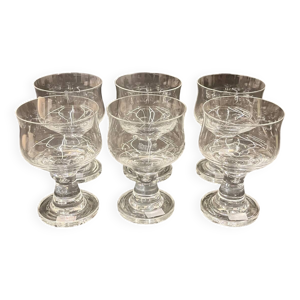 lot de 6 verres en cristal