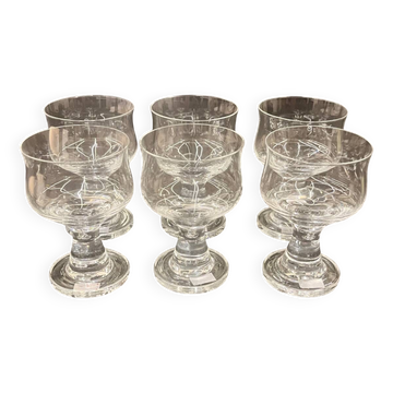 Set of 6 Spiegelau crystal glasses