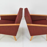 Paire de fauteuils design du milieu du siècle, années 1960.
