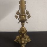 Pair of brass lamps at the end of the 19th century