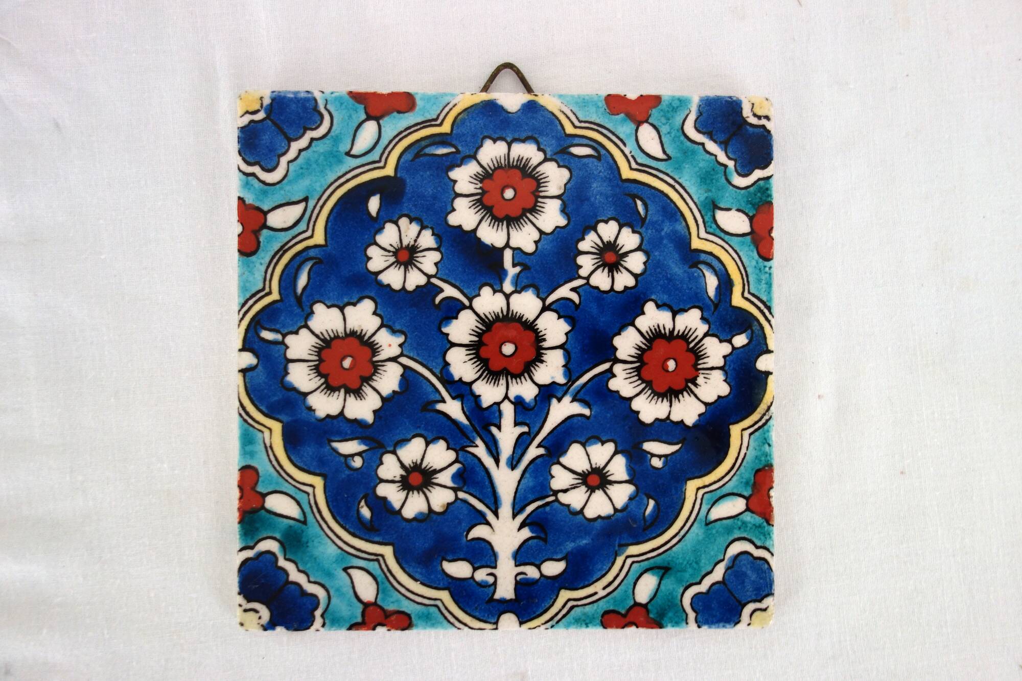 3 vintage Turkish ceramic tiles