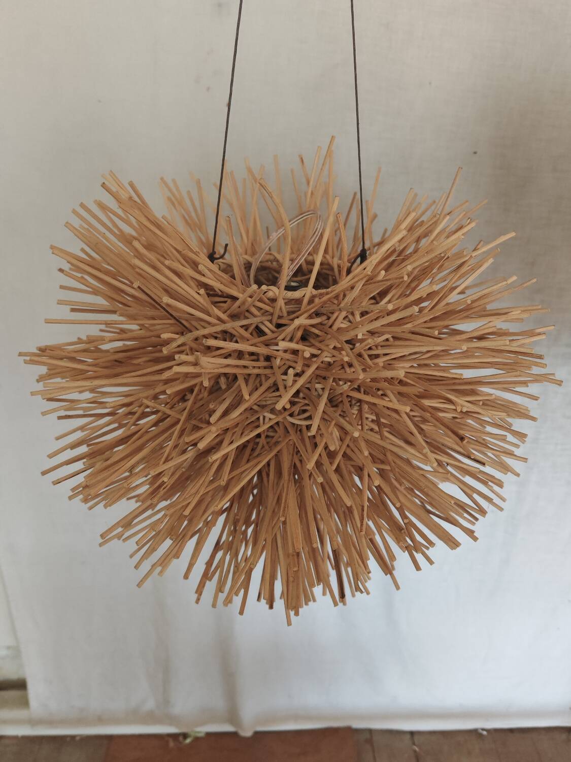 Vintage rattan pendant chandelier