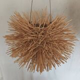 Vintage rattan pendant chandelier