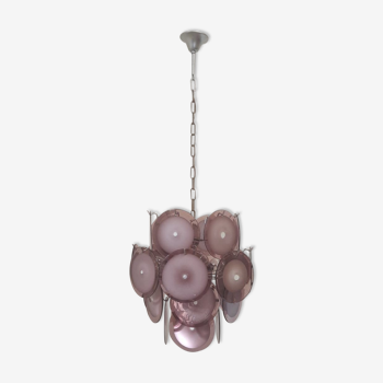 Murano Chandelier - Polychrome Glass - Vistosis 60s. Delicate and very fine