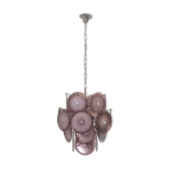 Murano Chandelier - Polychrome Glass - Vistosis 60s. Delicate and very fine