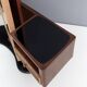 Wooden Entryway Mirror Organizer with Black Glass Tops, Italy