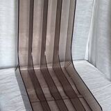 Vintage 1970s smoked Plexiglas vinyl record shelf unit