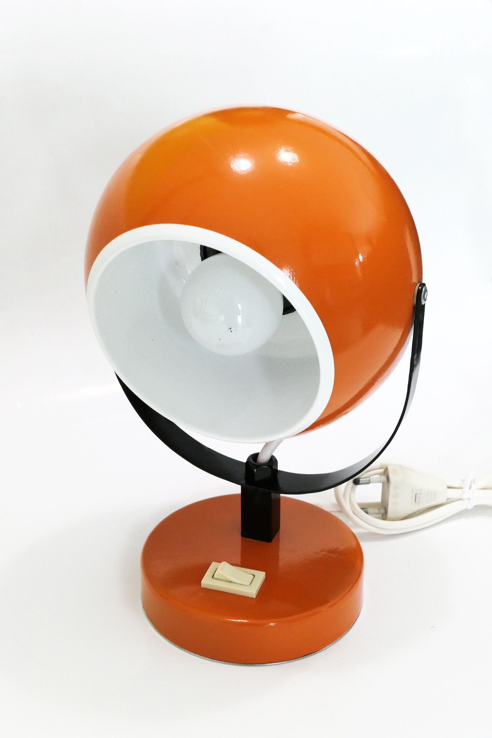 Lampe à poser eyeball spage age 1970's orange