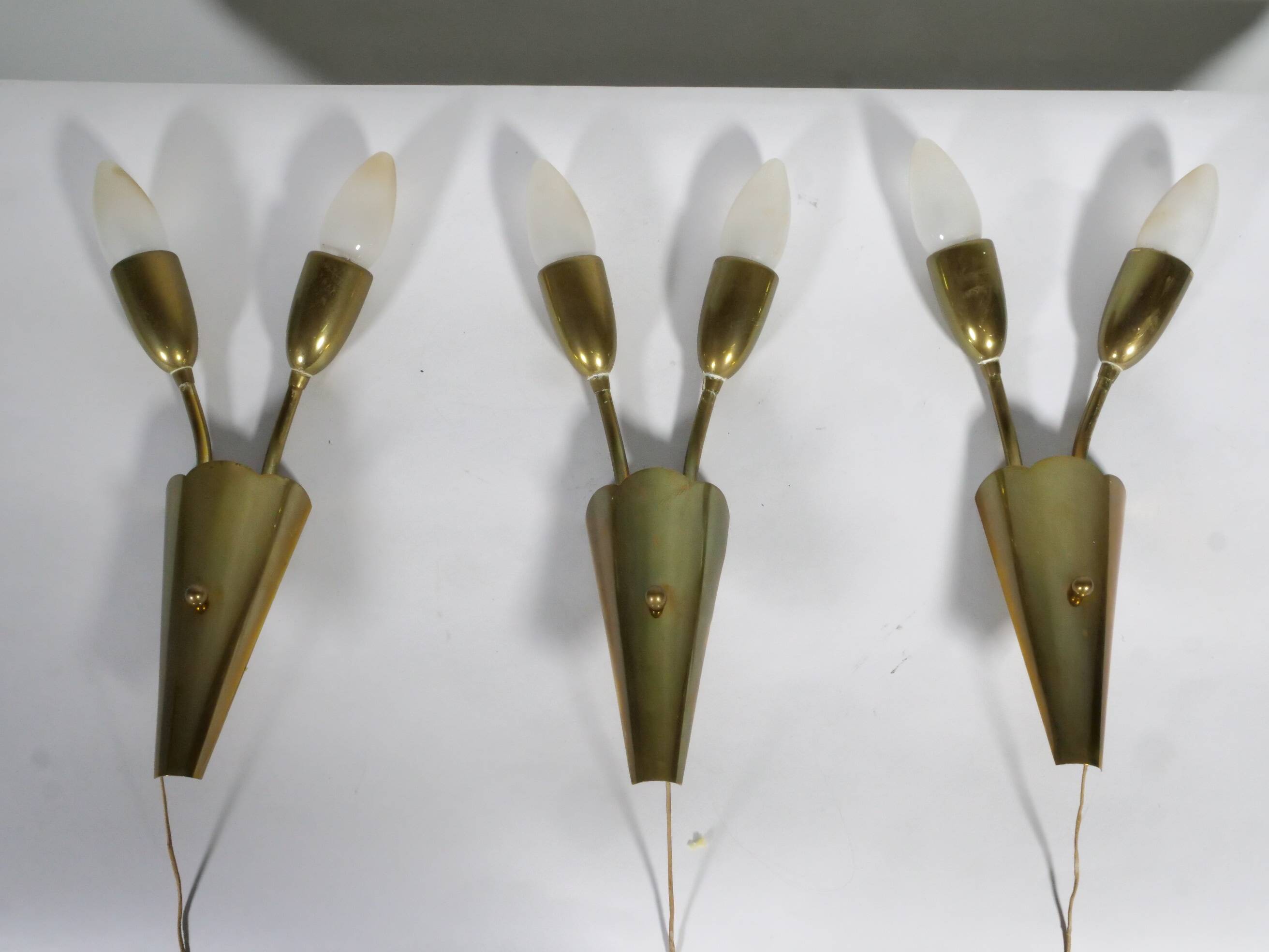 Gold Design Wall Lamps Sputnik 1950s