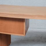Mid-Century Oak Curved French Desk