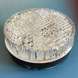 Plafonnier rond en verre ciselé