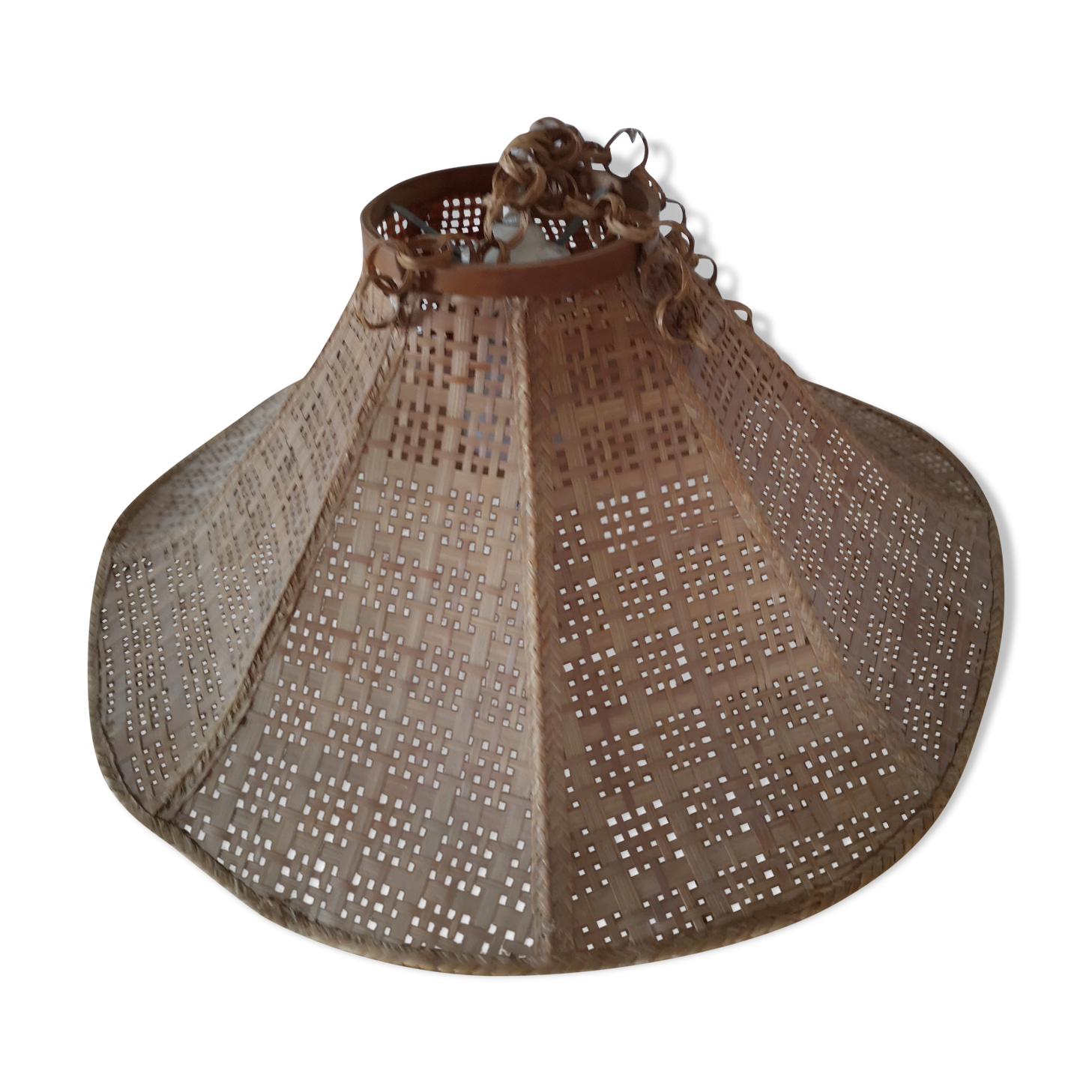 Vintage wicker pendant light