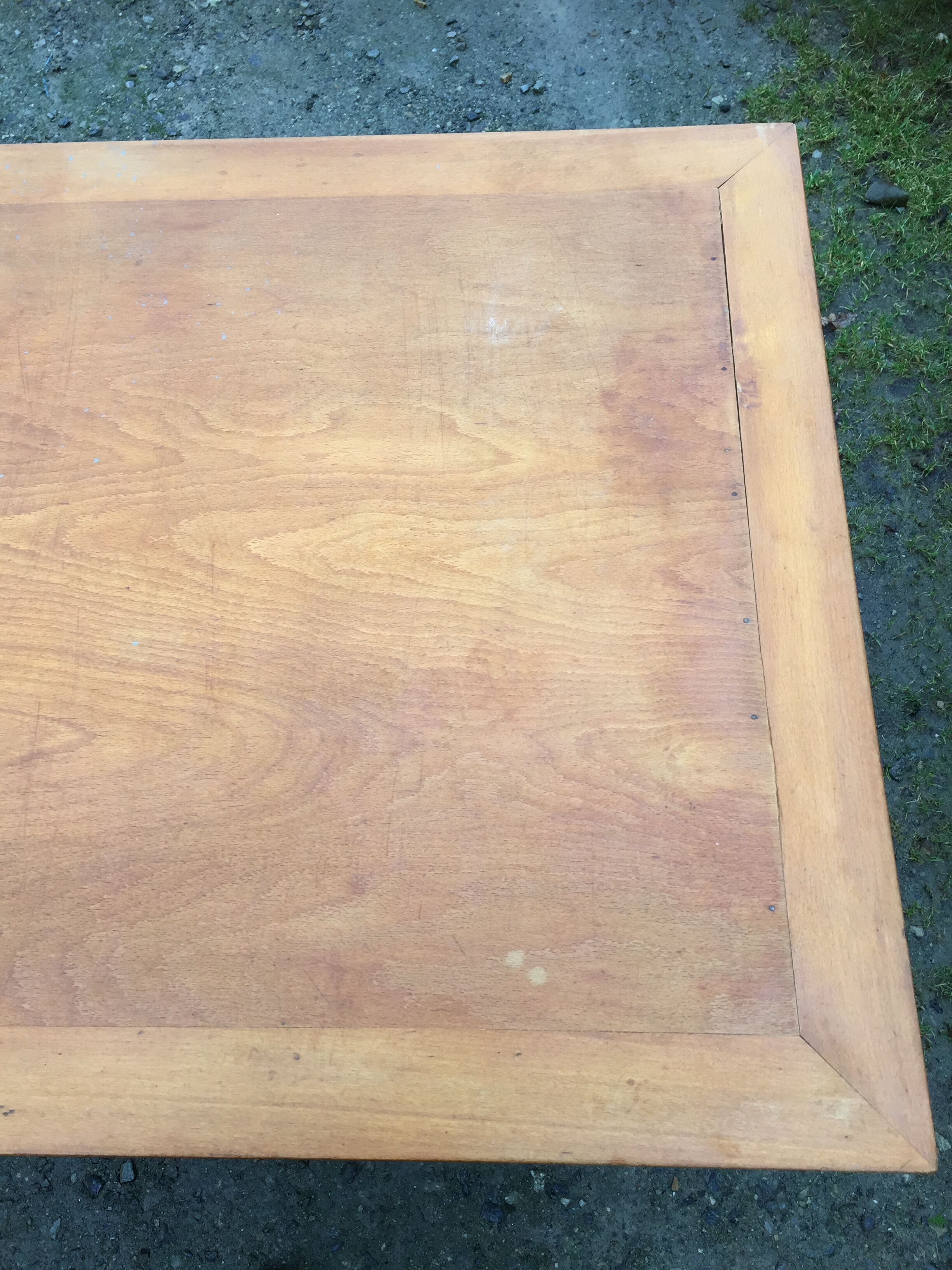 Vintage table René Gabriel in beech period reconstruction