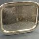 Large tray with monogrammed handles in silver metal 19th century Napoleon III