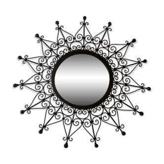 Miroir oriental en fer forgé 65 x 65 cm