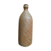 Sandstone bottle with inlaid fern décor by Alain Bernard Breton potter