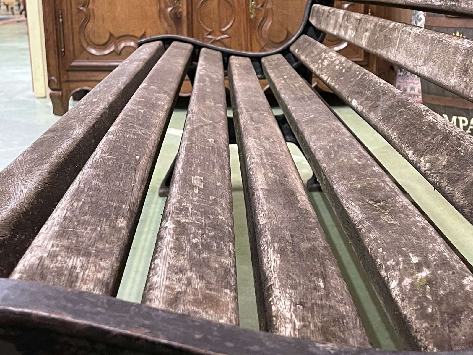 Public garden bench from the 50s