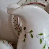 Set of 4 vintage earthenware pieces for bathroom