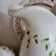Set of 4 vintage earthenware pieces for bathroom