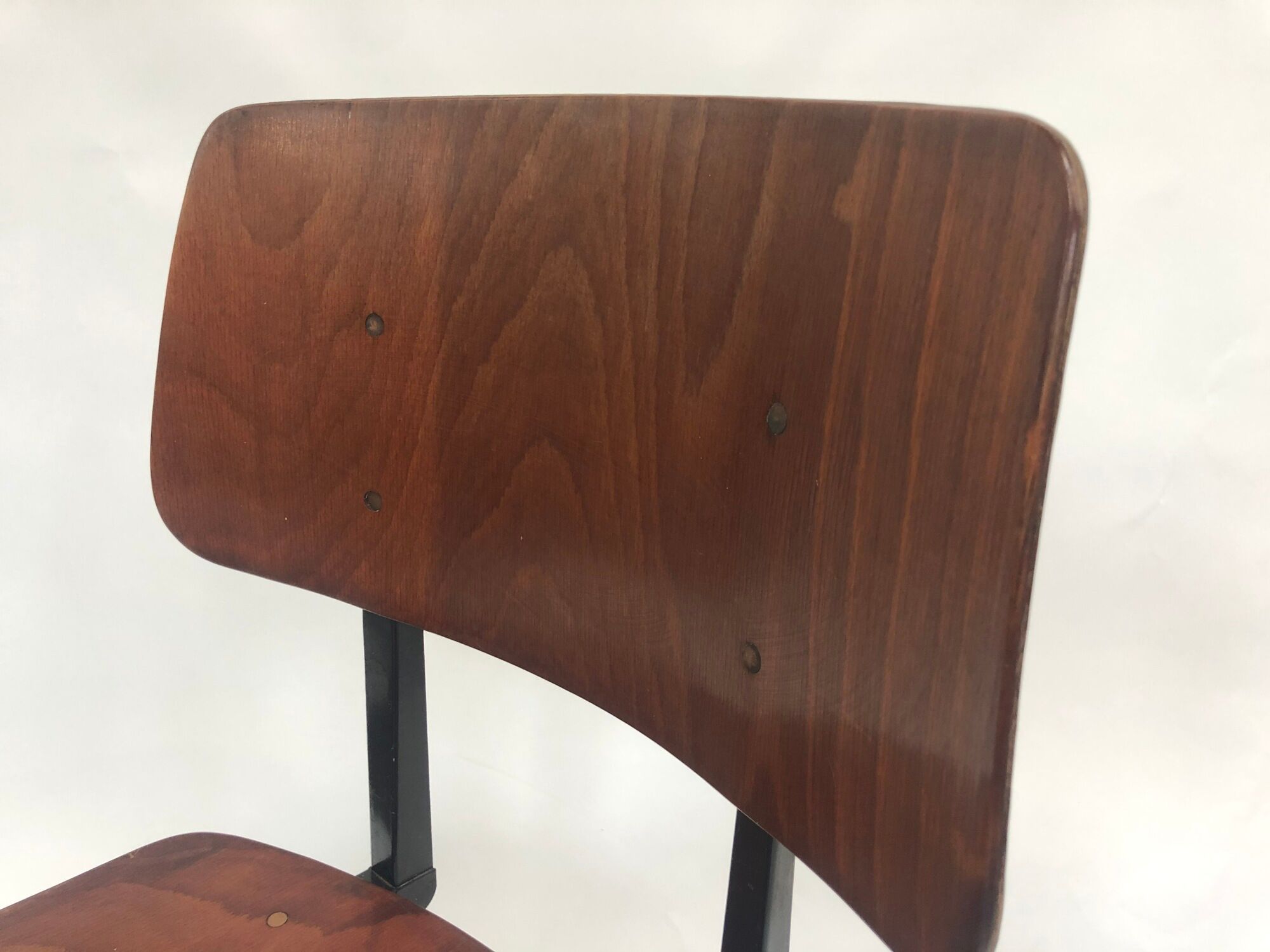 Lot of 4 vintage school chairs Galvanitas S16 Netherlands