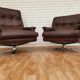 Swedish design 70s, Arne Norell sofa set, original upholstery, leather, chrome steel