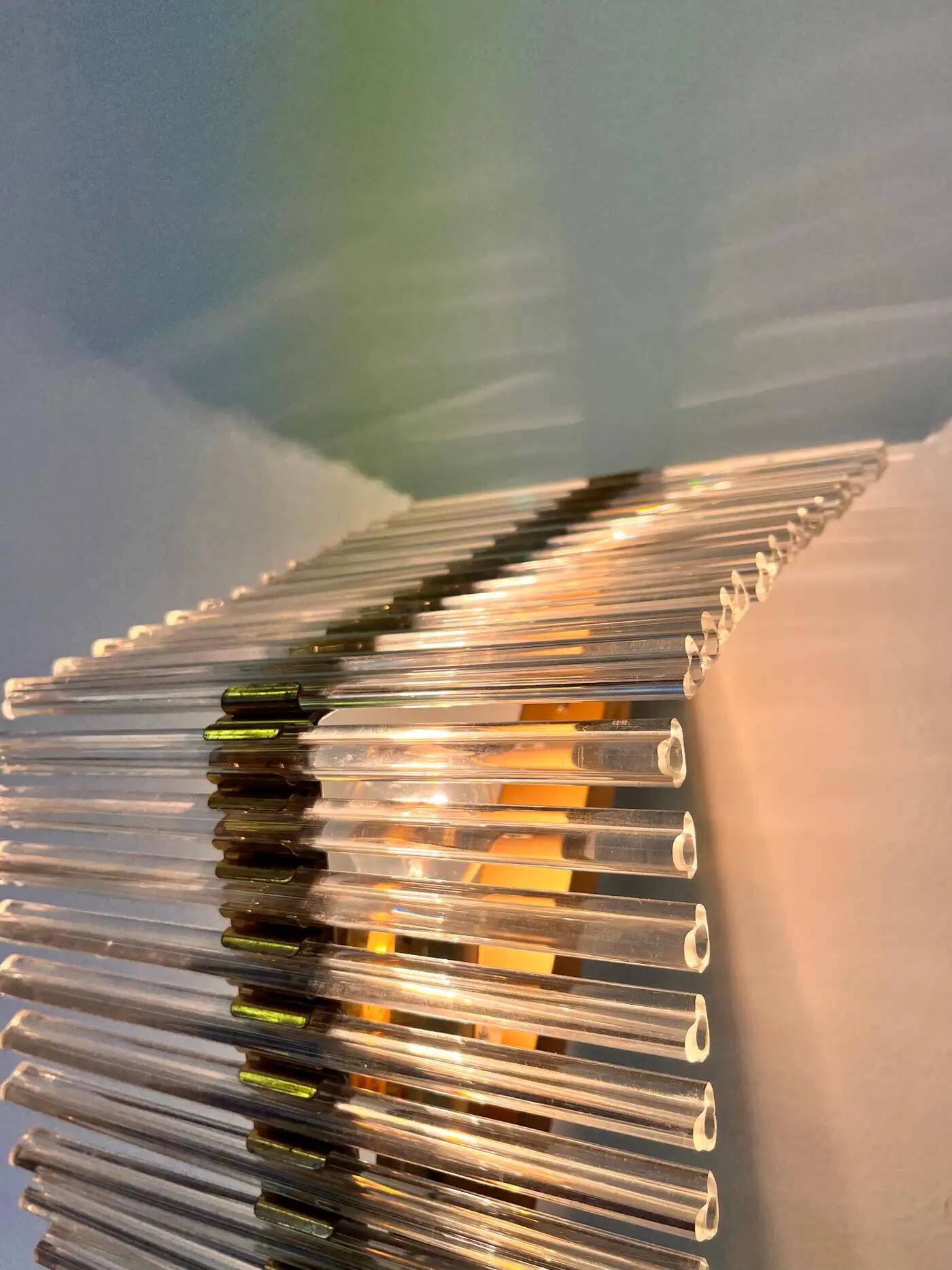 Rare glass wall lamp by Kamenicky Senov, 1960s