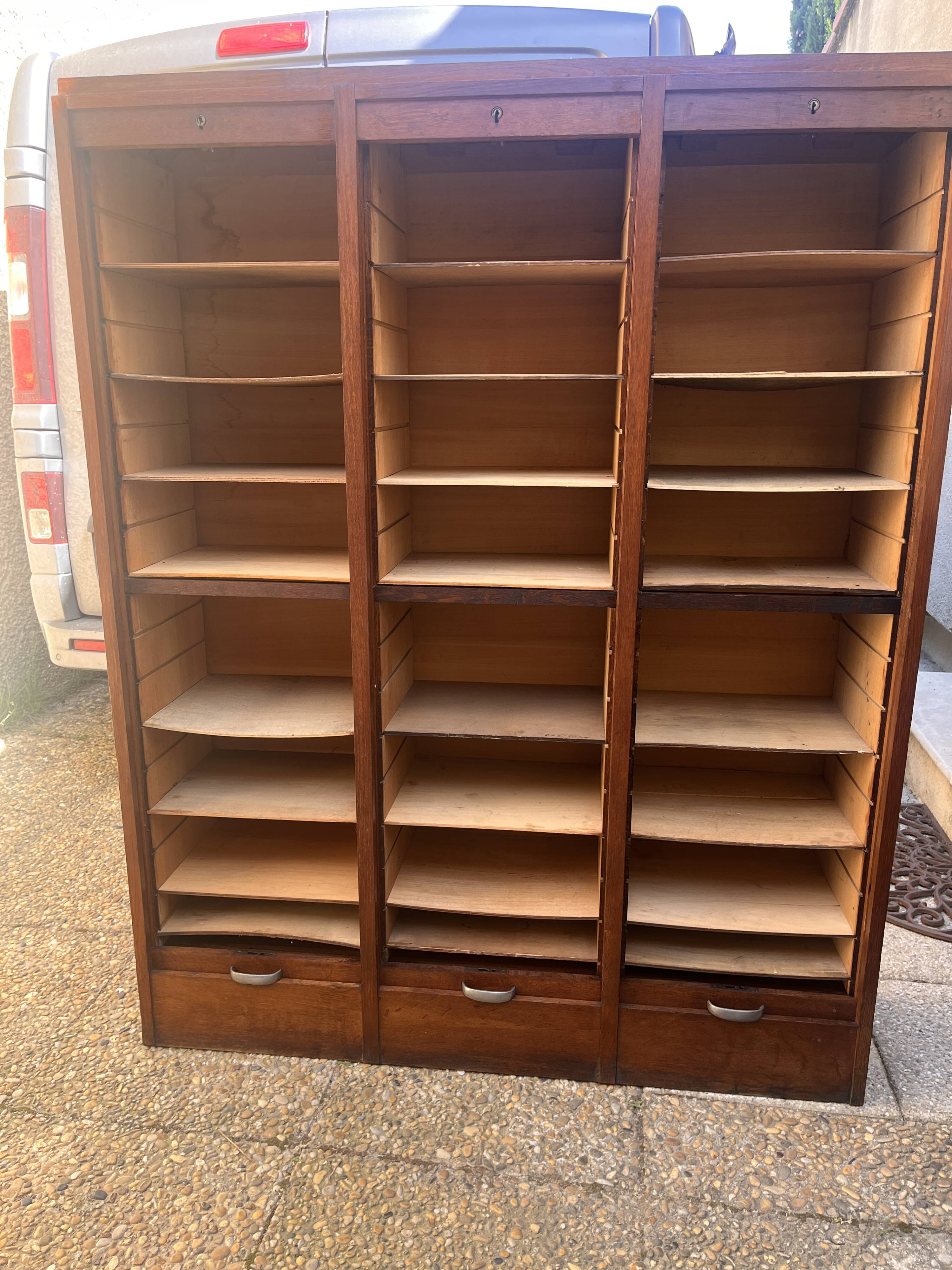 vintage wooden curtain cabinet from the 1950s/60s