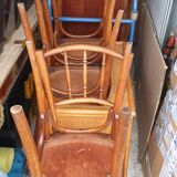 4 chaises bois courbé 1920/1940.