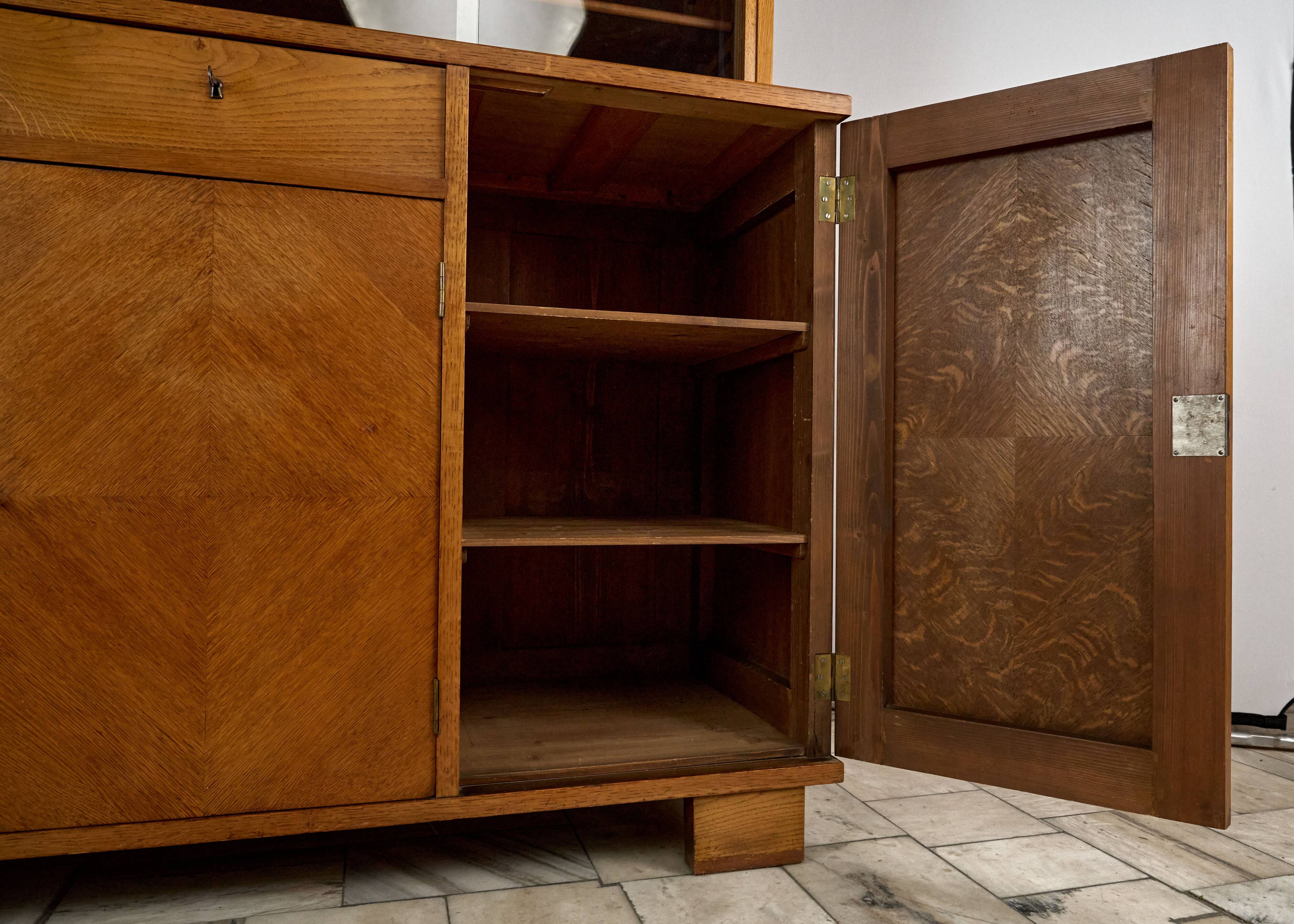 Vintage Wooden Credenza, 1930s, Czechoslovakia