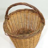 Antique wicker basket / handmade / vintage