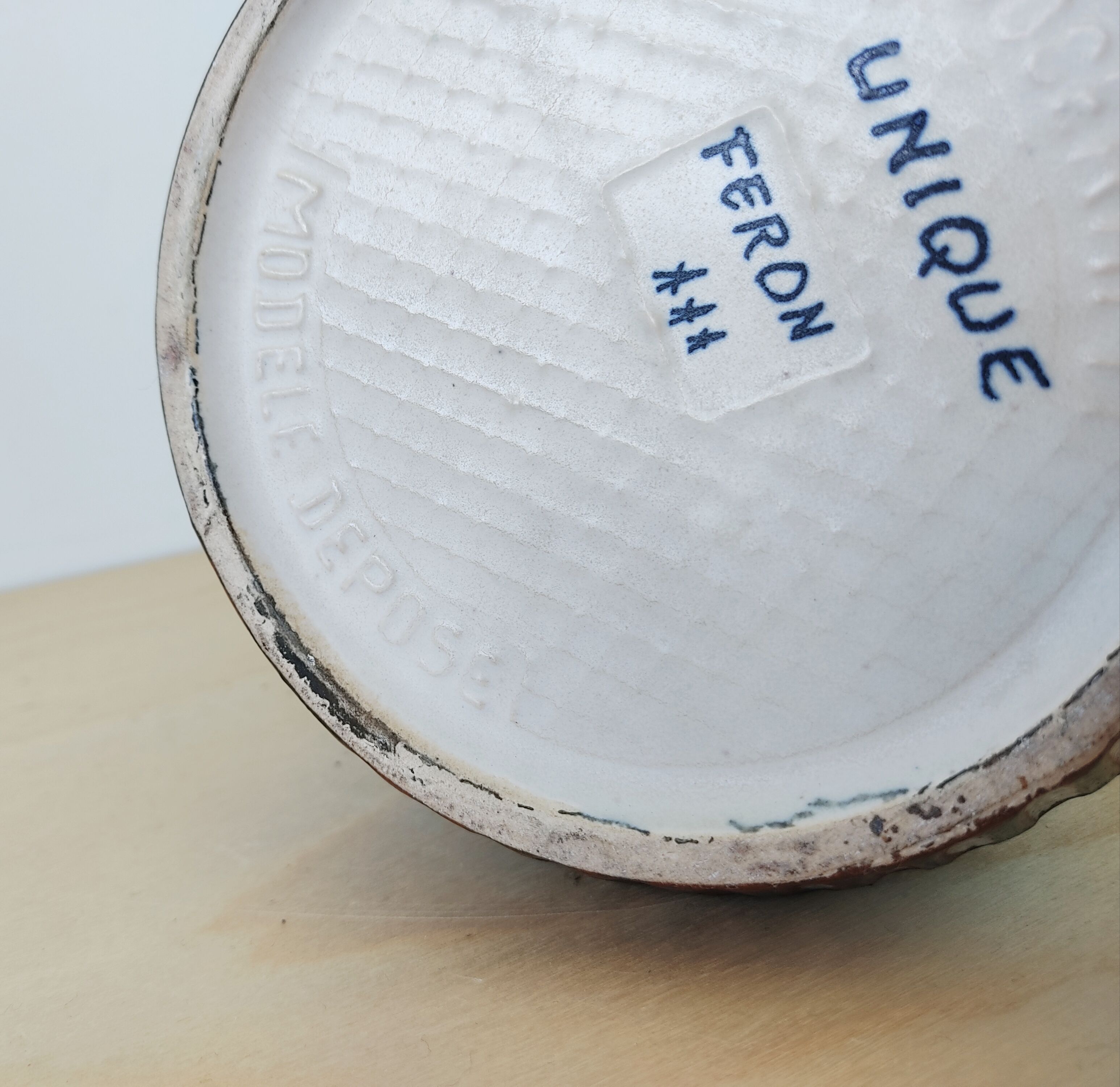 Ceramic vase Coceram unique piece signed Feron