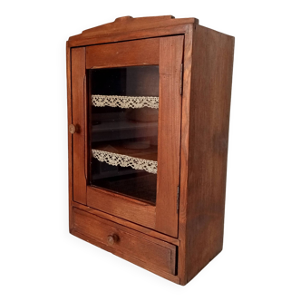 Old bathroom cabinet from the 40s in solid oak