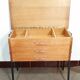 Scandinavian worker / bedside table in wood and metal from the 50s-60s