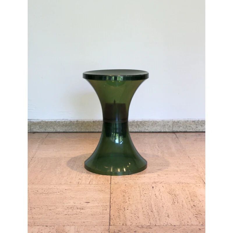 TamTam Kristal Kaki stool by Henry Massonnet, 2002.