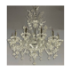 Venetian Chandelier in Colorless Murano Glass, 12 Light Arms, Circa 1900
