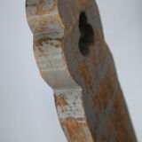 Brutalist wooden chair tripod XXth