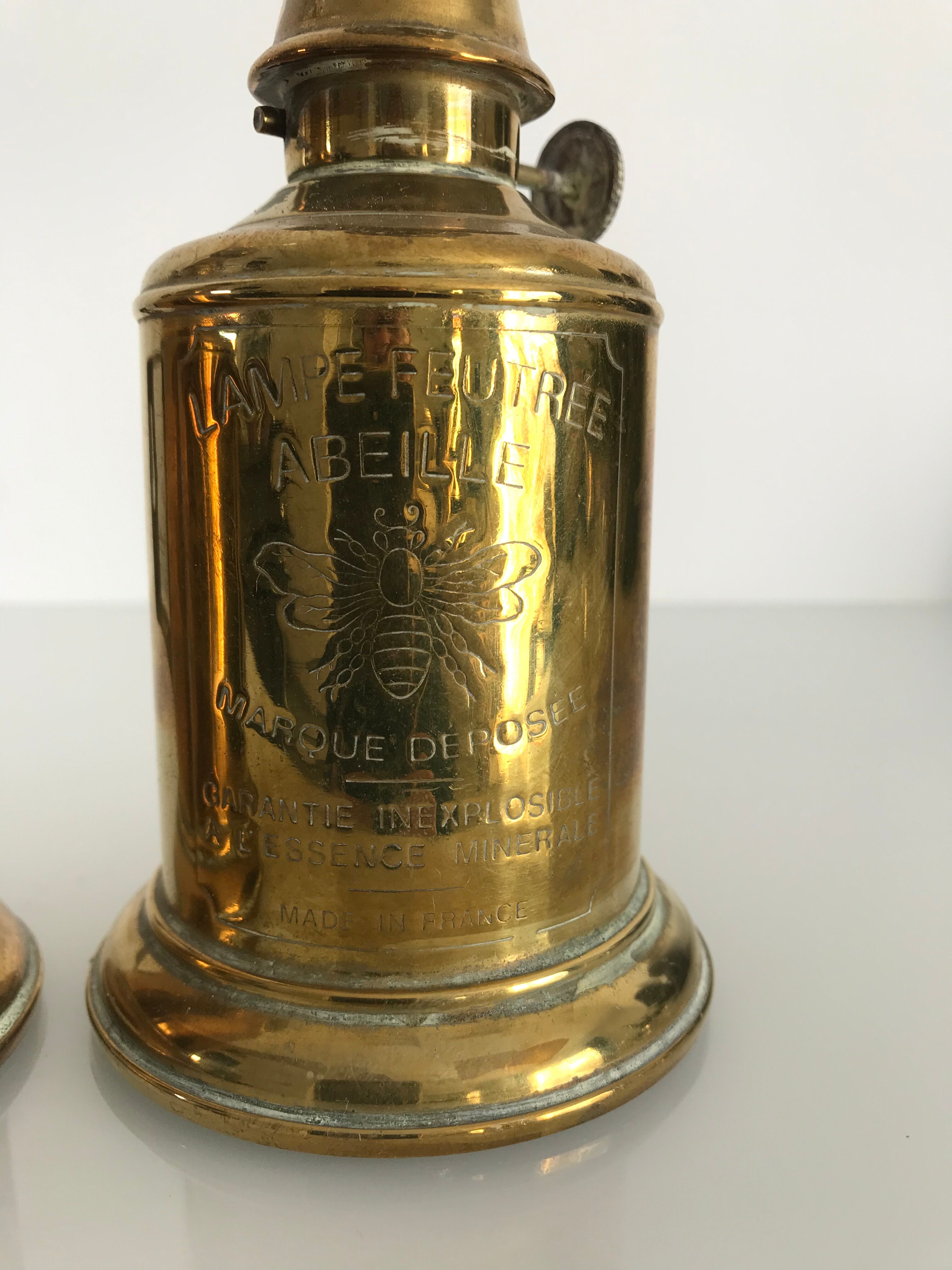 Lampe feutrée abeille laiton lot