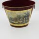 Vintage metal wastepaper basket hunting scene Bury Hunt