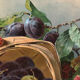 Still life with fruit, framed chromolithograph, under glass