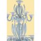 Mid-Century Modern Venetian Azure Style Murano Glass Chandelier With Leaves