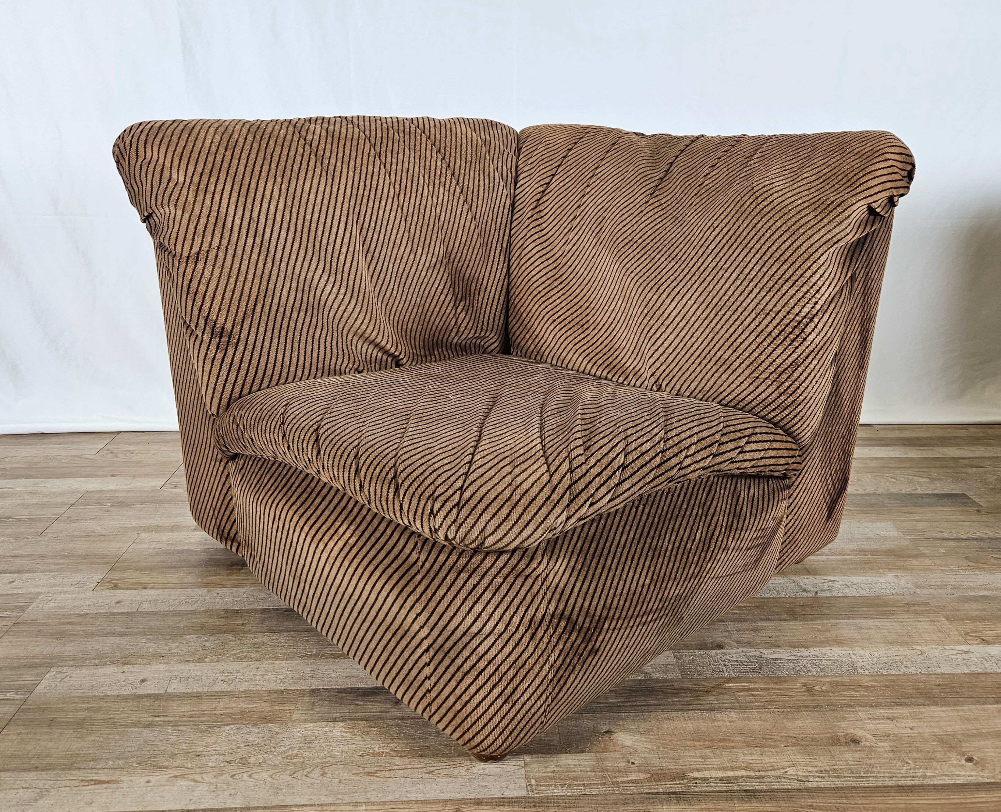 Five-seater corner modular sofa from 70s